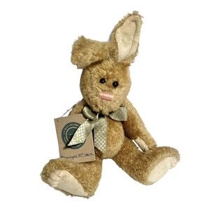 Boyds Bears Plush Marigold McHare Tan Longer Furred  Bunny 1999 Retired Signed